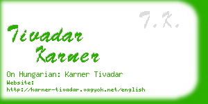 tivadar karner business card